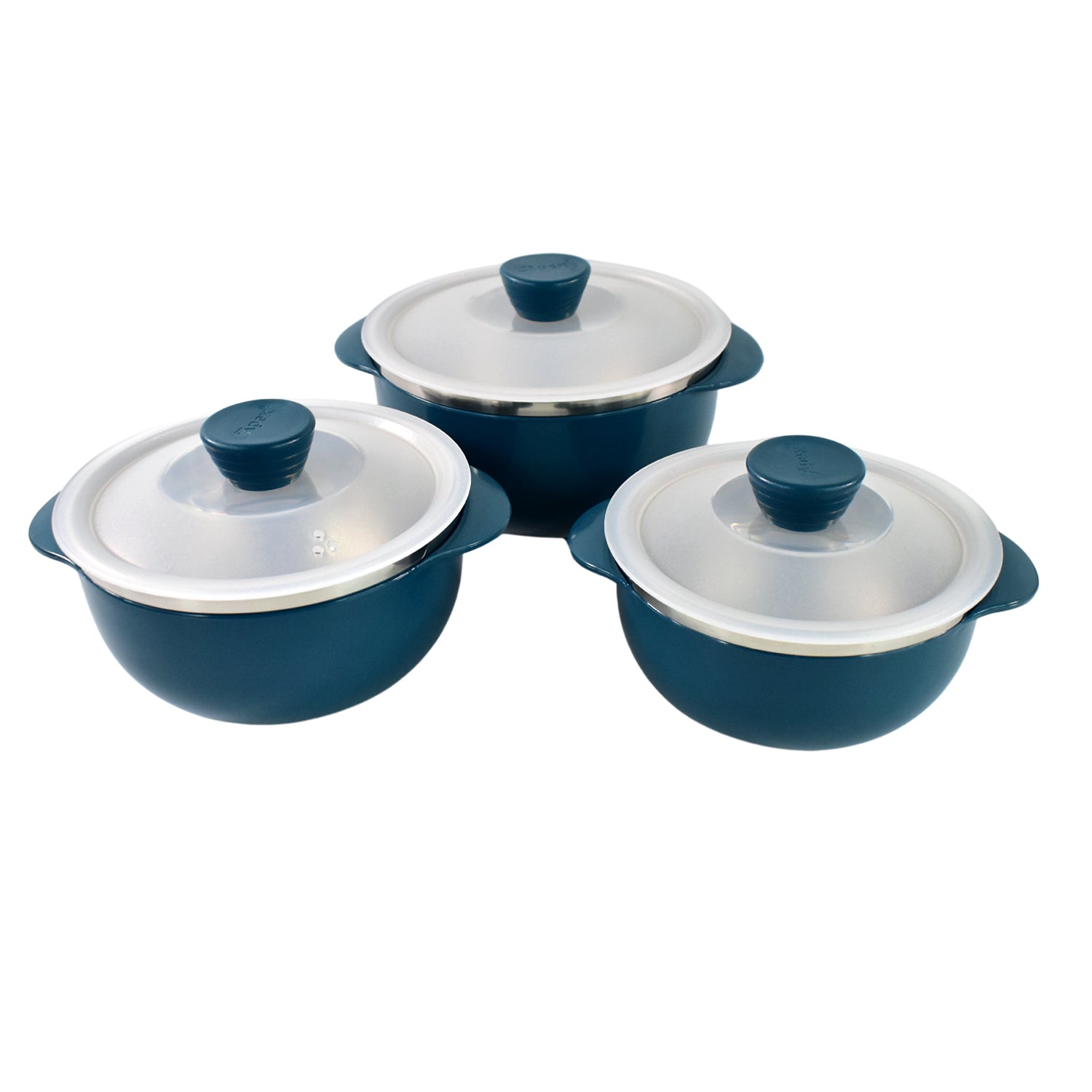 Apex Microwave-safe Serving Bowl 3 Pcs Set (700ml 1000ml 1400ml) - Zidbik