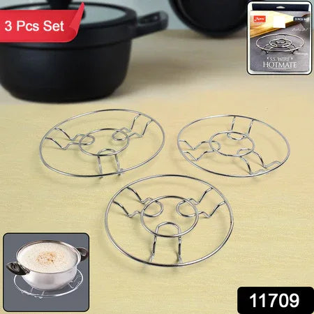 Apex Stainless Steel Wire Hotmate Trivet Stand Set Of 3 - Zidbik