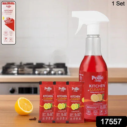 Pollic Kadam Concentrated Kitchen Surface Cleaner Refill Kit With Spray Bottle - Zidbik