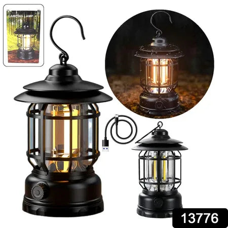 Led Camping Light Retro Style Lighting Battery Type-c Rechargeable (1 Pc) - Zidbik