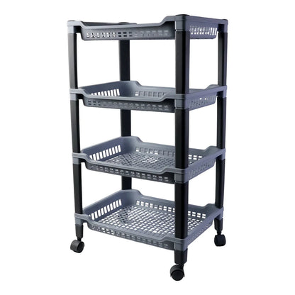 Apex 4-layer Big Multipurpose Plastic Storage Rack - Zidbik