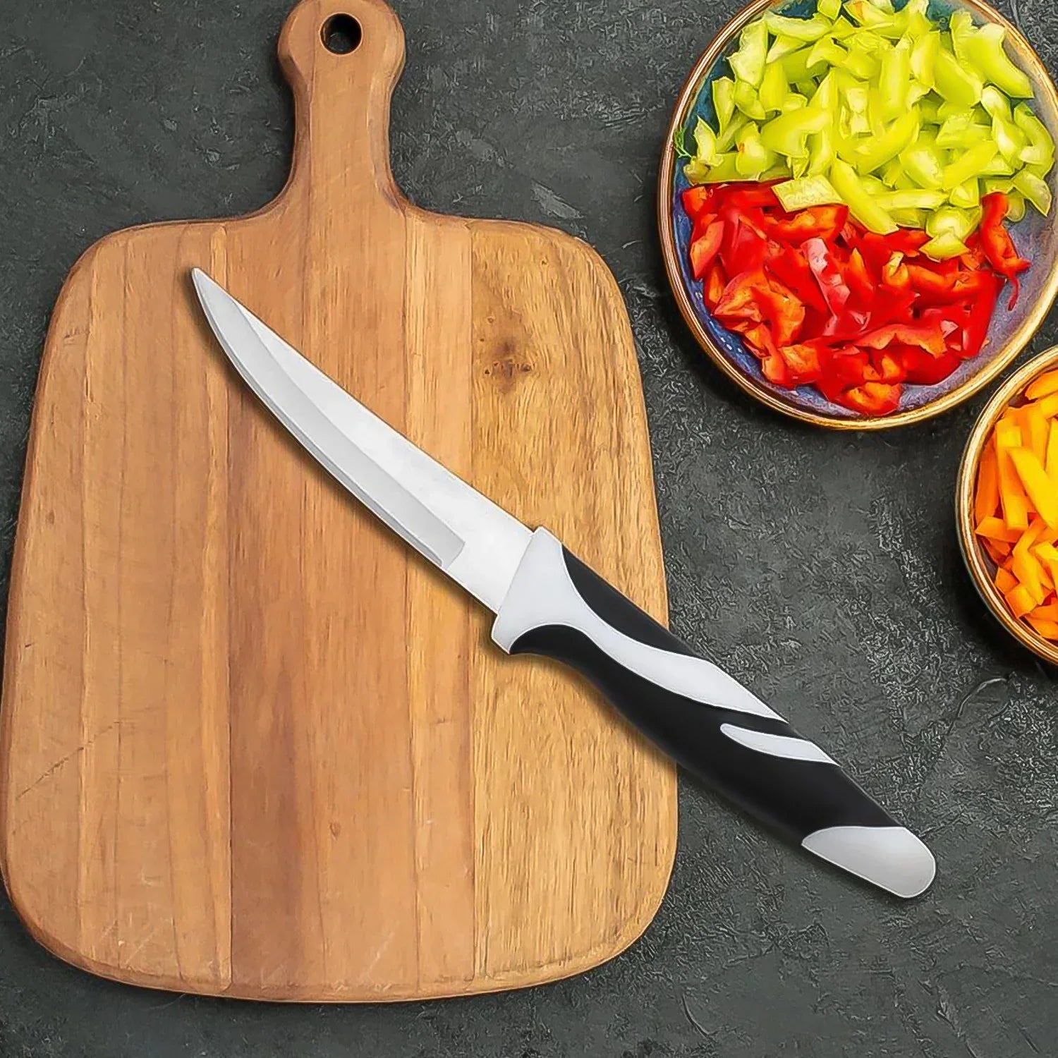 Ritu Sharp Stainless Steel Blade Zebra Kitchen Knife - Zidbik