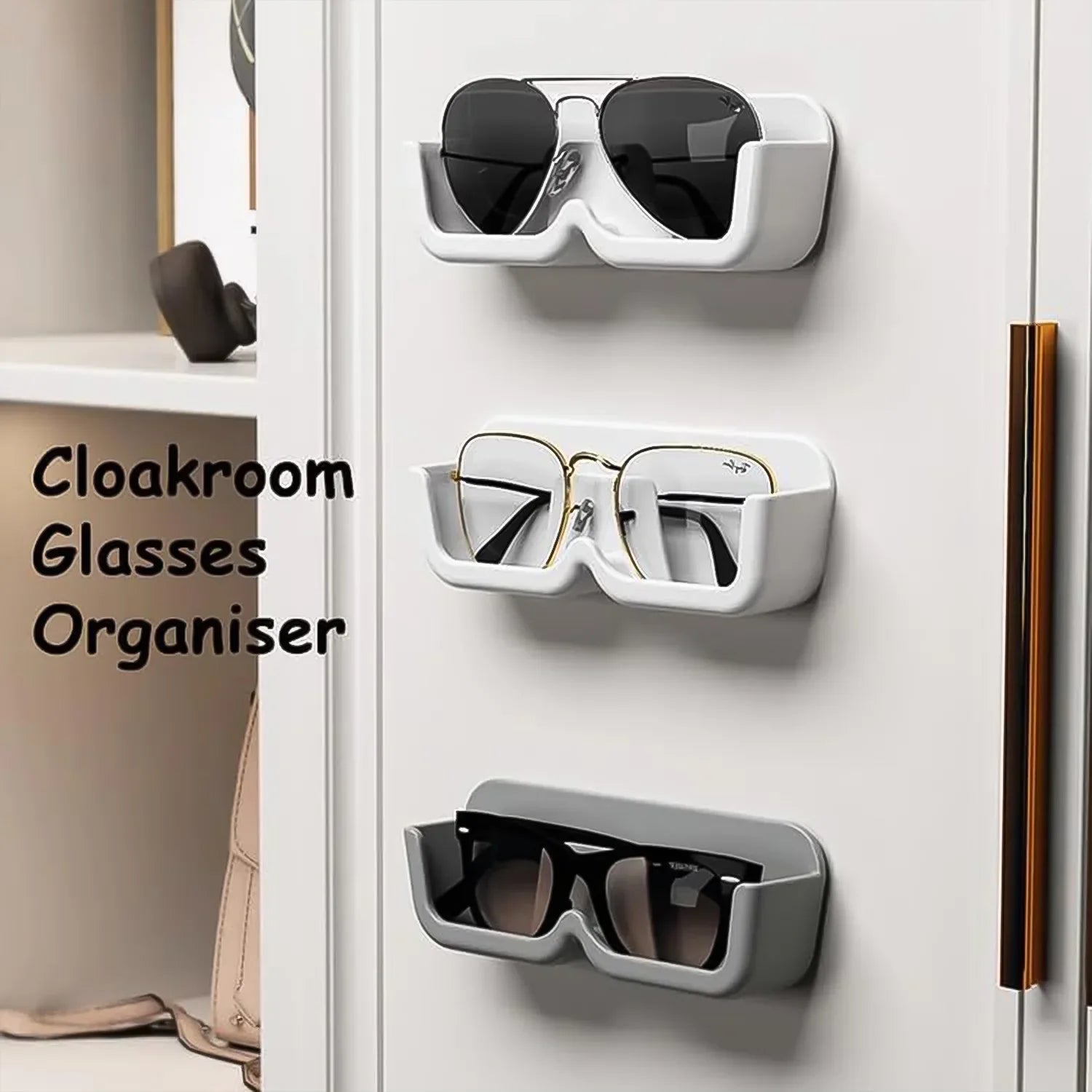 Wall Mounted Sunglasses Holder (4 Pcs Set) - Zidbik