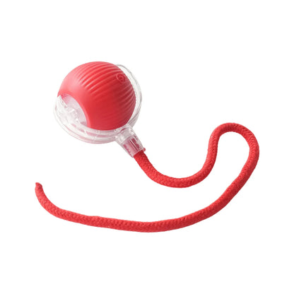 Rechargeable Interactive Cat Toy Ball With Detachable Braided Tail And Led Light (1 Pc) - Zidbik
