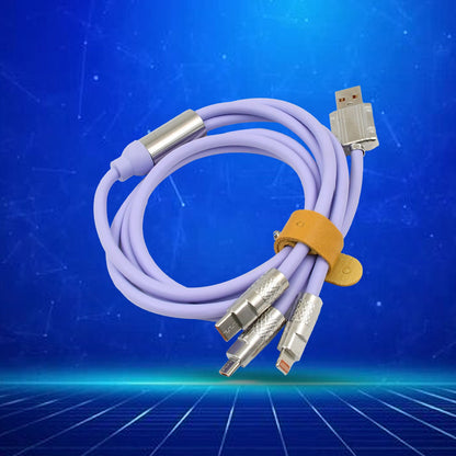 3 In 1 Multi Super Fast Charging Cable (1 Pc) - Zidbik