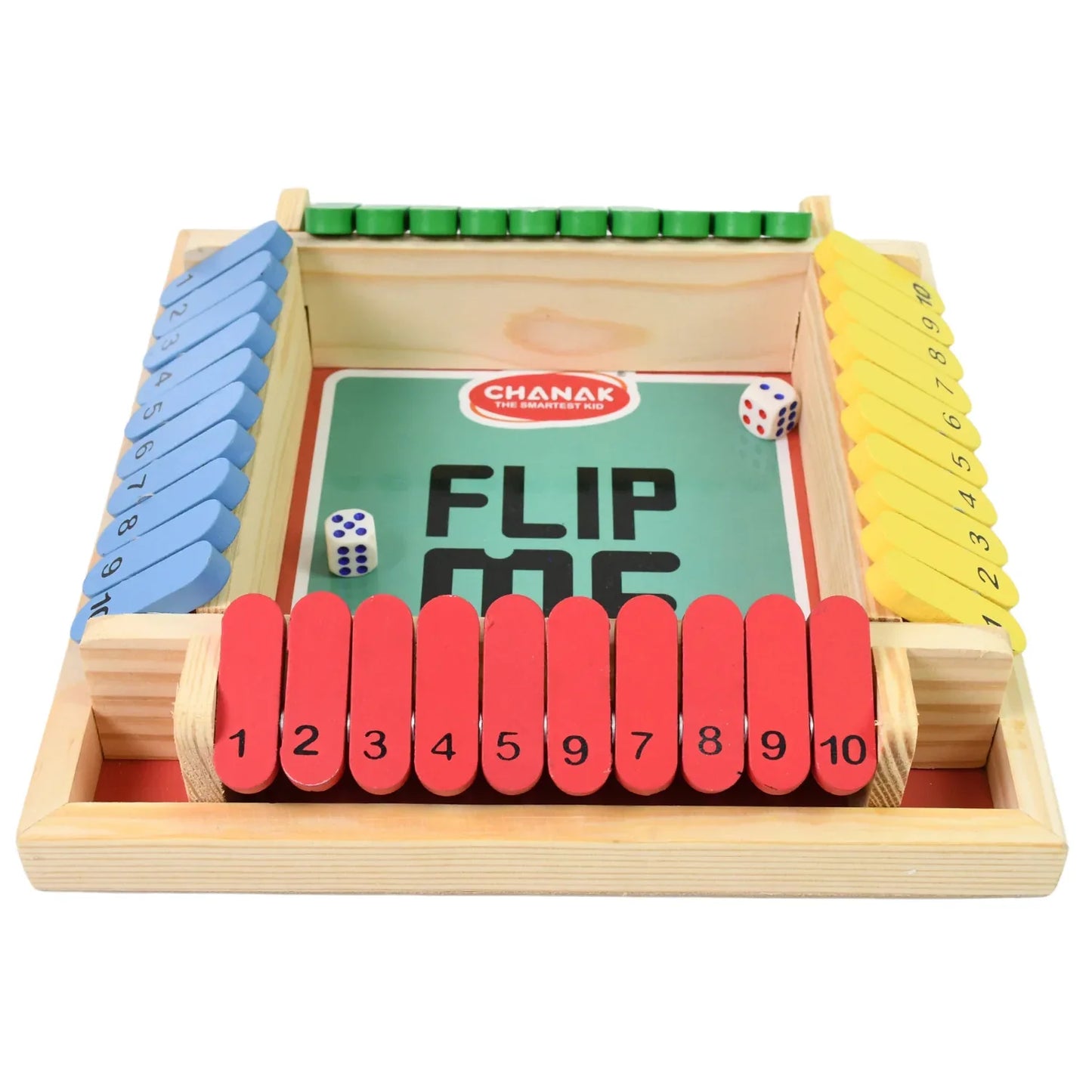 Shut The Box Dice Game Classic Flip Me Multiplayer Game (1 Set) - Zidbik