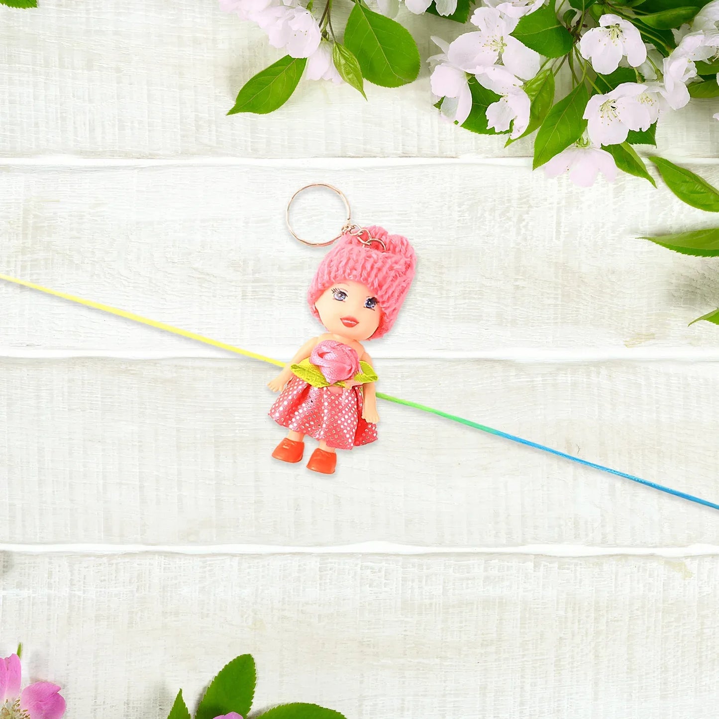 Multifunction Doll Rakhi For Kids Cute Soft Toy Rakhi With Keychain Use Decorative Fancy Rakhi Cum Keyring For Boys Girls - Zidbik