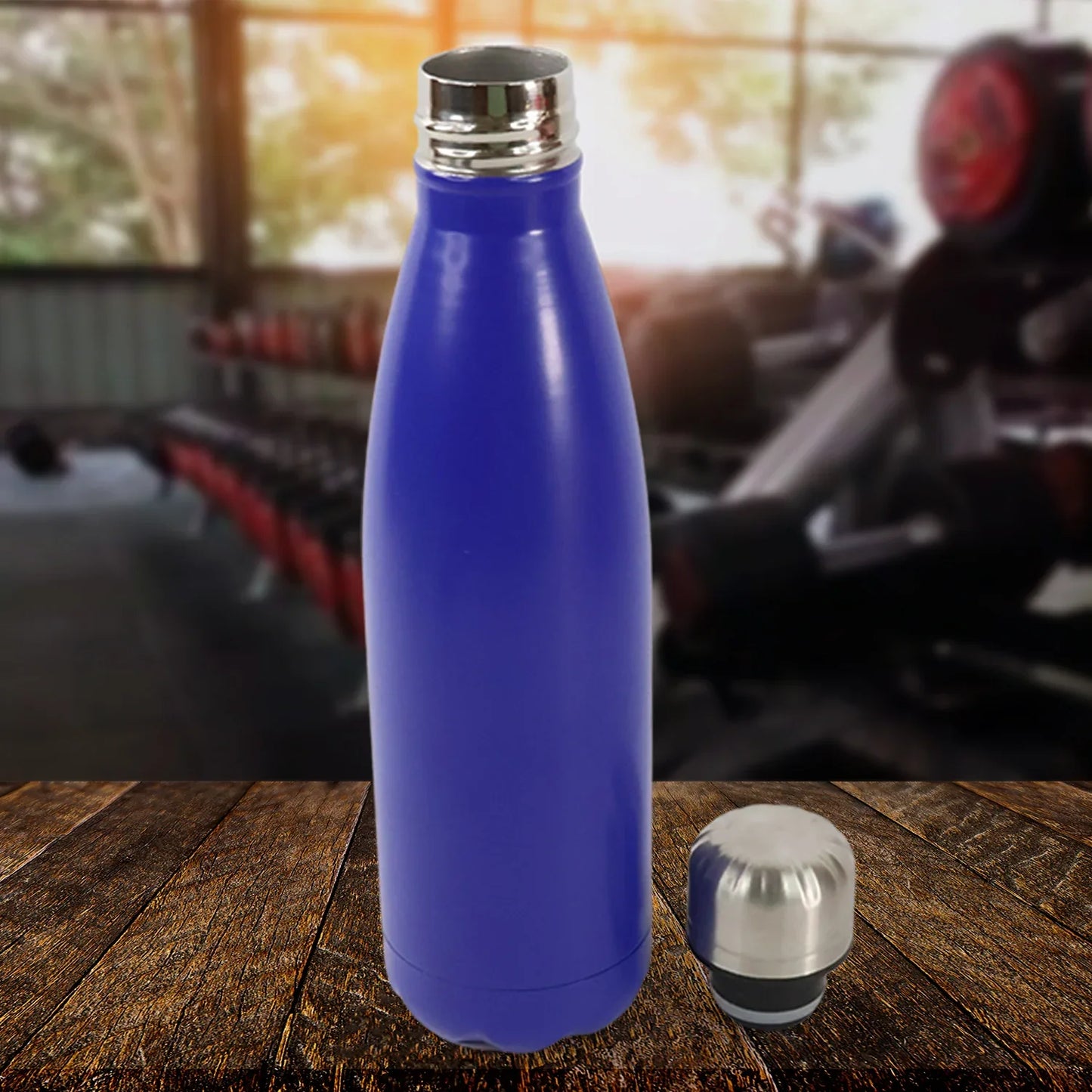 Stainless Steel Single Wall Water Bottle 400ml Approx - Zidbik