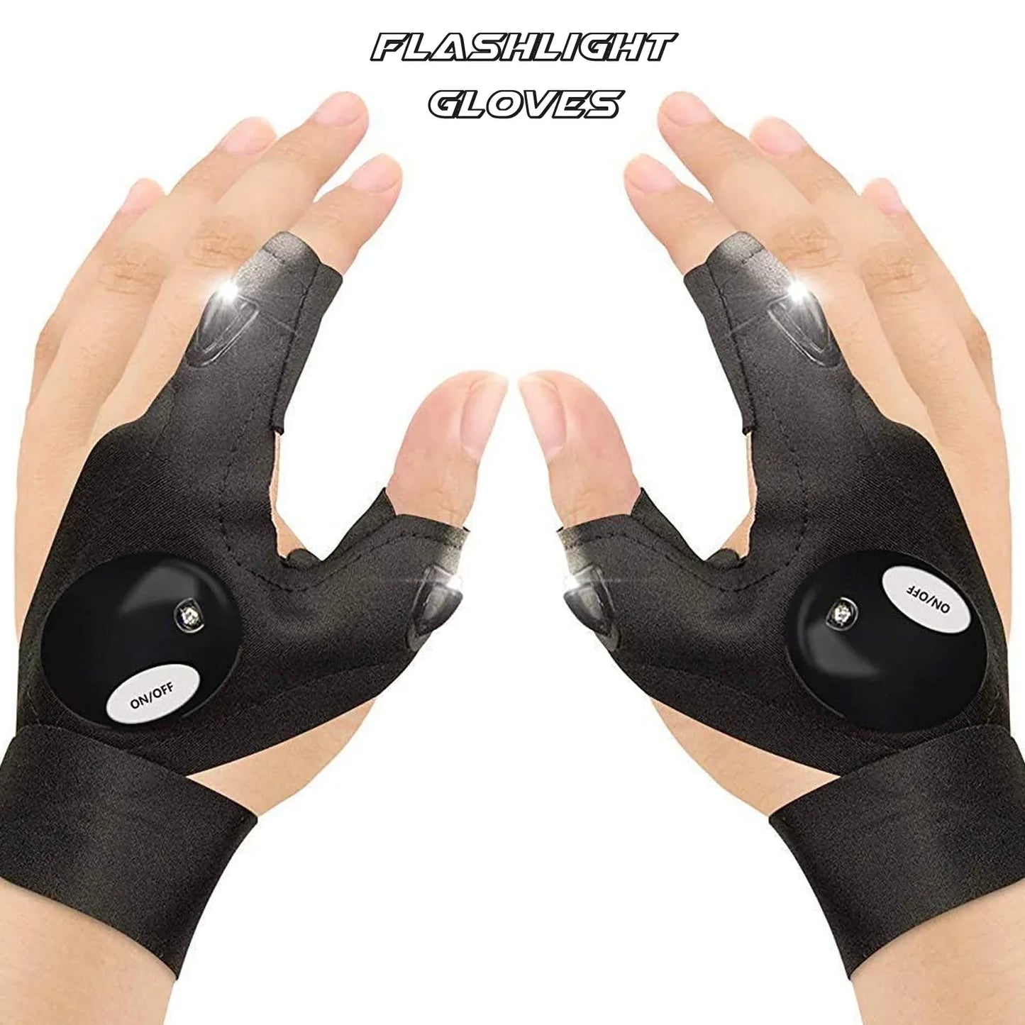 Led Flashlight Gloves Gifts For Men (Hand Gloves Light 1 Pair) - Zidbik