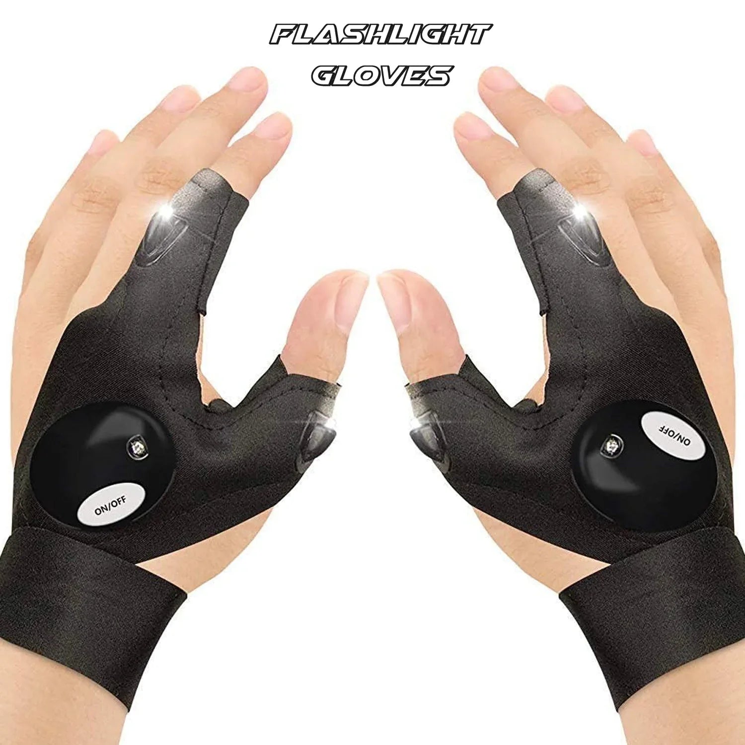 Led Flashlight Gloves Gifts For Men (Hand Gloves Light 1 Pair) - Zidbik