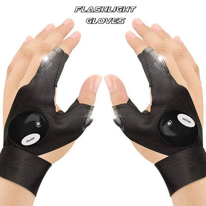 Led Flashlight Gloves Gifts For Men (Hand Gloves Light 1 Pair) - Zidbik