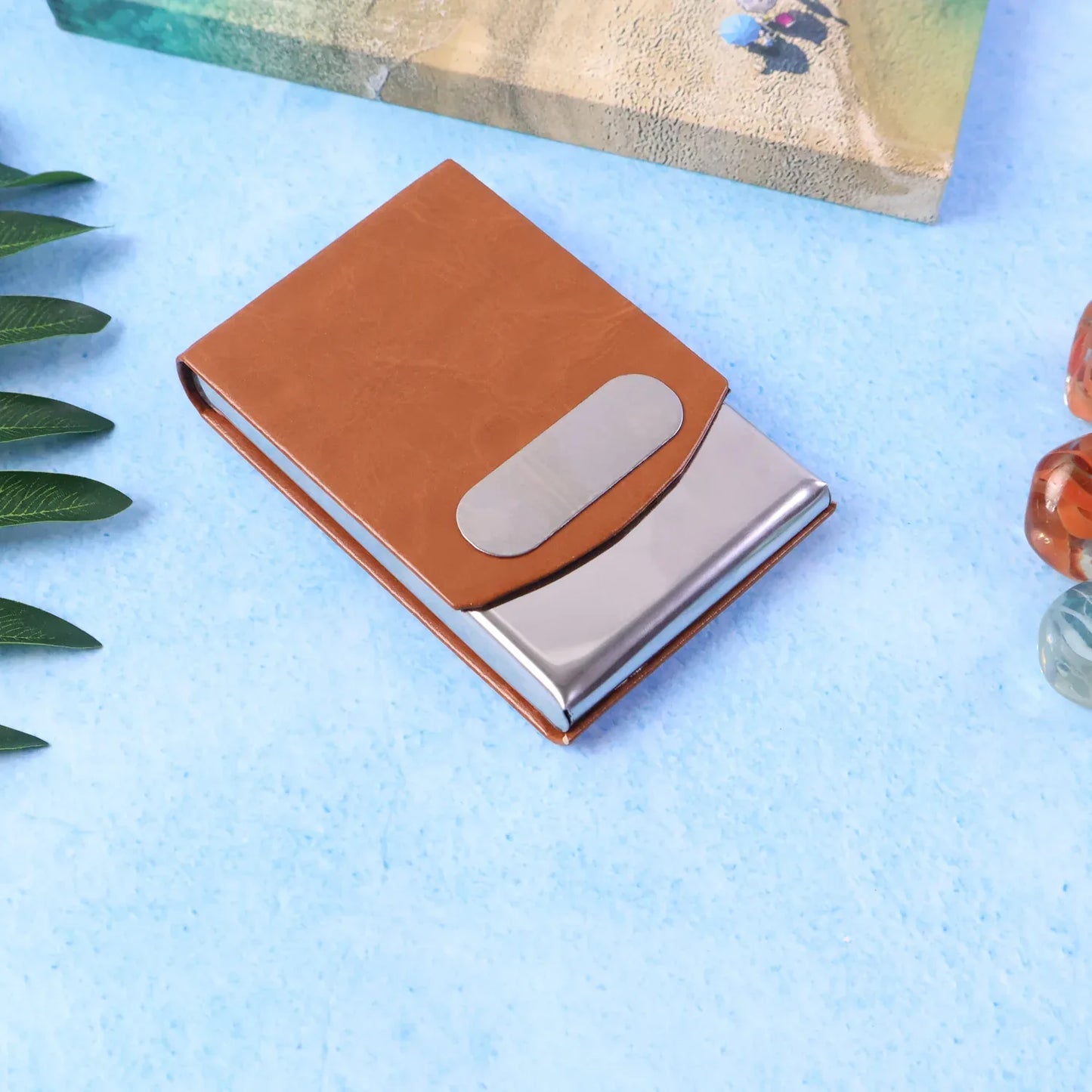 Premium Leather Finish Visiting Card Holder (1 Pc) - Zidbik