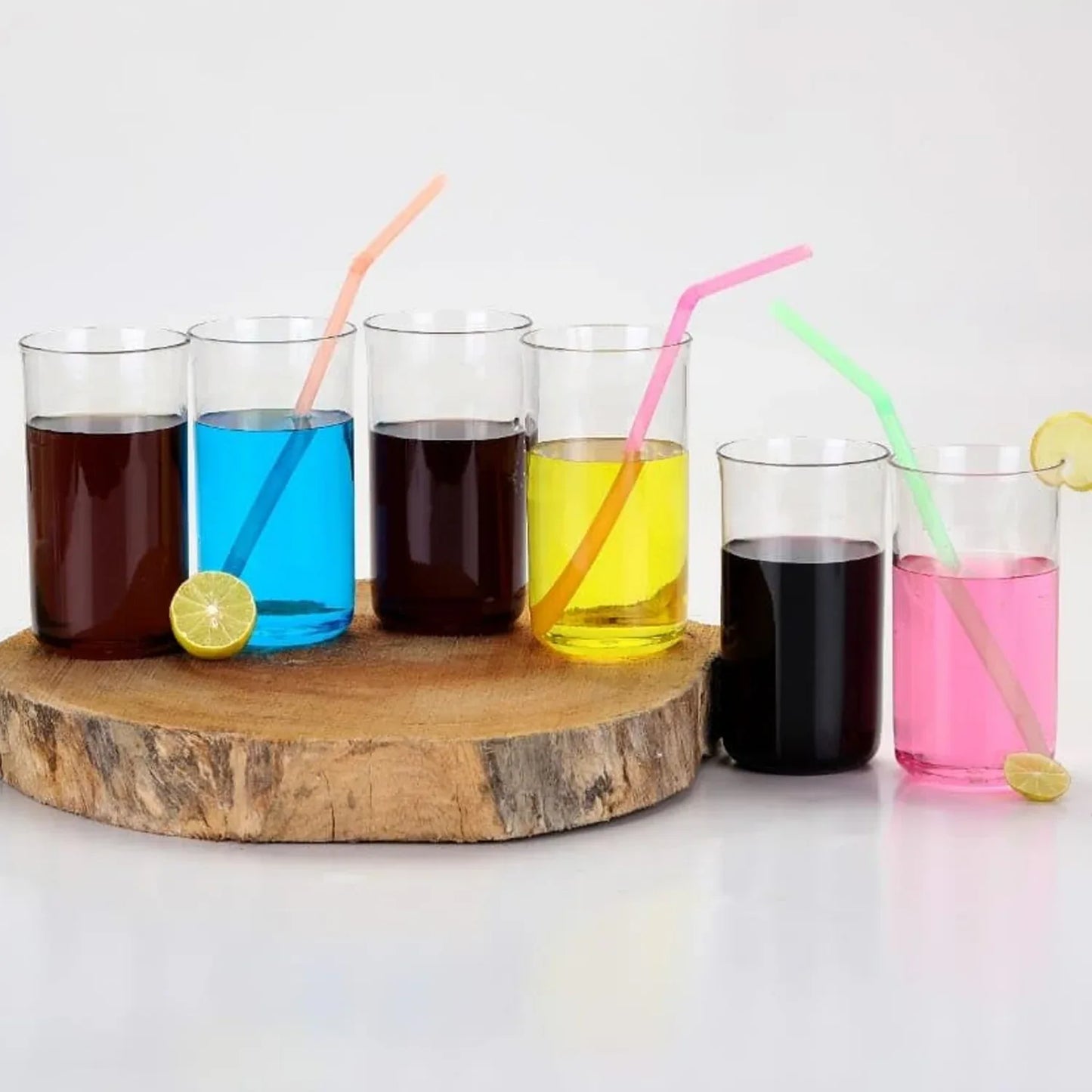 Glossy Plastic Glass Set (6 Pc 300 Ml) - Zidbik