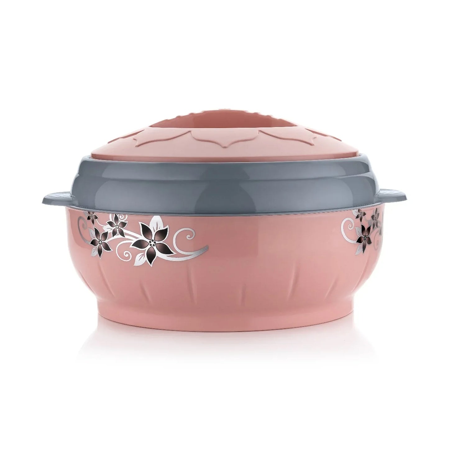5788 High Quality Steel Casserole Box For Food Searving Inner Steel Insulated Casserole Hot Pot Flowers Printed Chapati Box For Roti Kitchen (Approx 4500 Ml) - Zidbik