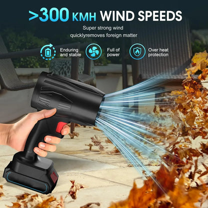 High-power Cordless Leaf Blower Fan With Rechargeable Battery (1 Pc) - Zidbik