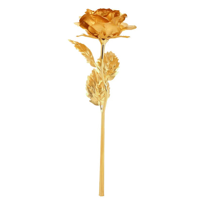 Luxury Decorative Gold Plated Artificial Golden Rose With Premium Box - Zidbik