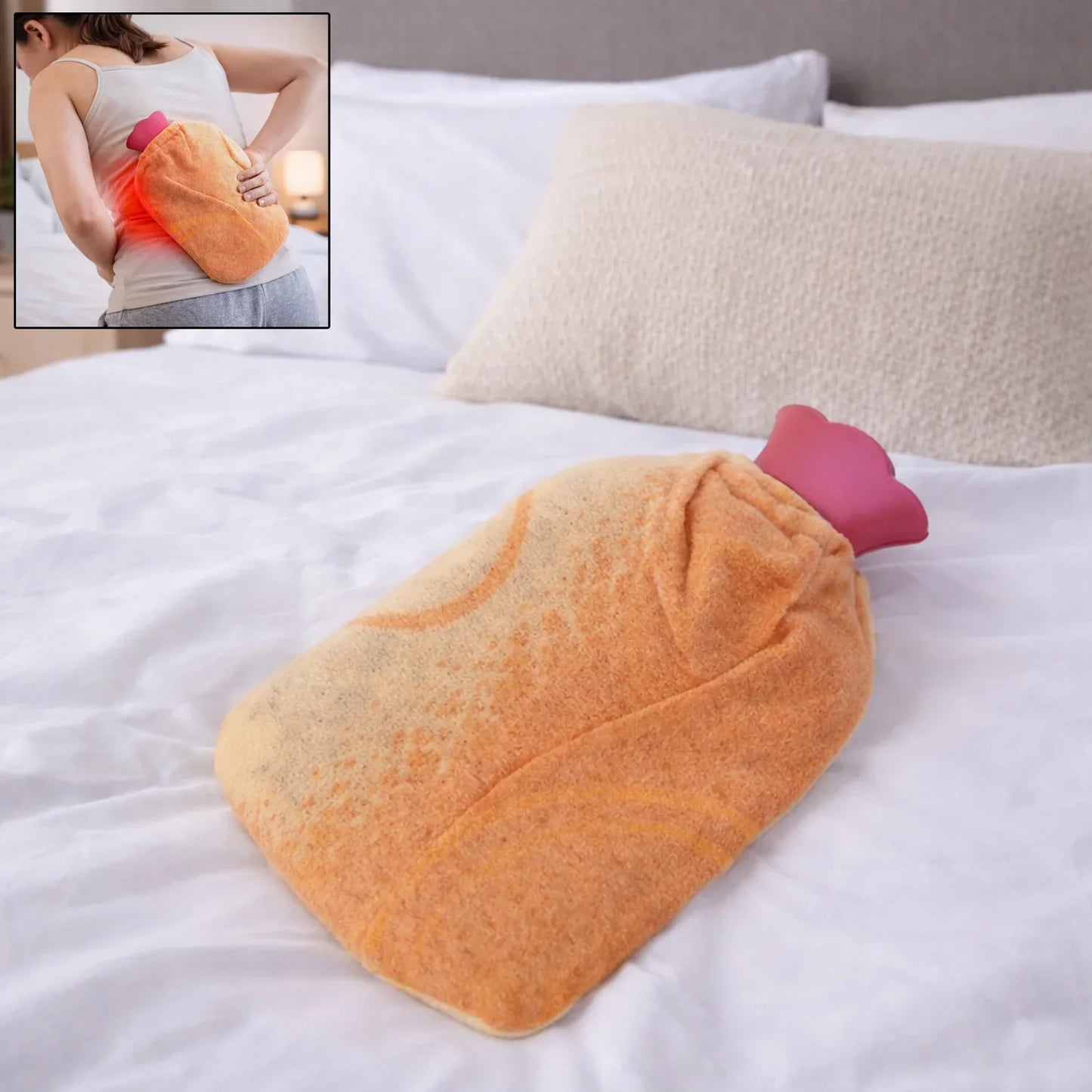 Reusable Hot Water Bag With Soft Fabric Cover (1 Pc) - Zidbik