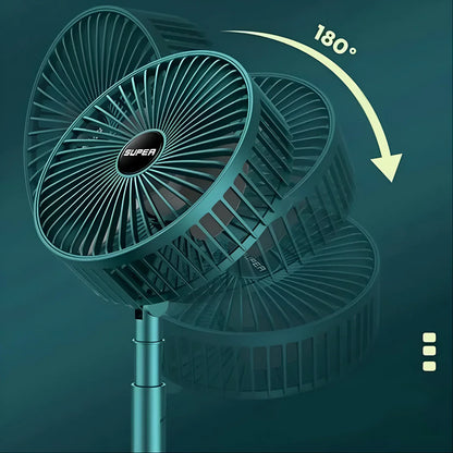 4642 Telescopic Electric Desktop Fan Height Adjustable Foldable Portable For Travelcarry Silent Table Top Personal Fan For Bedside Office Table (Battery Not Include) - Zidbik
