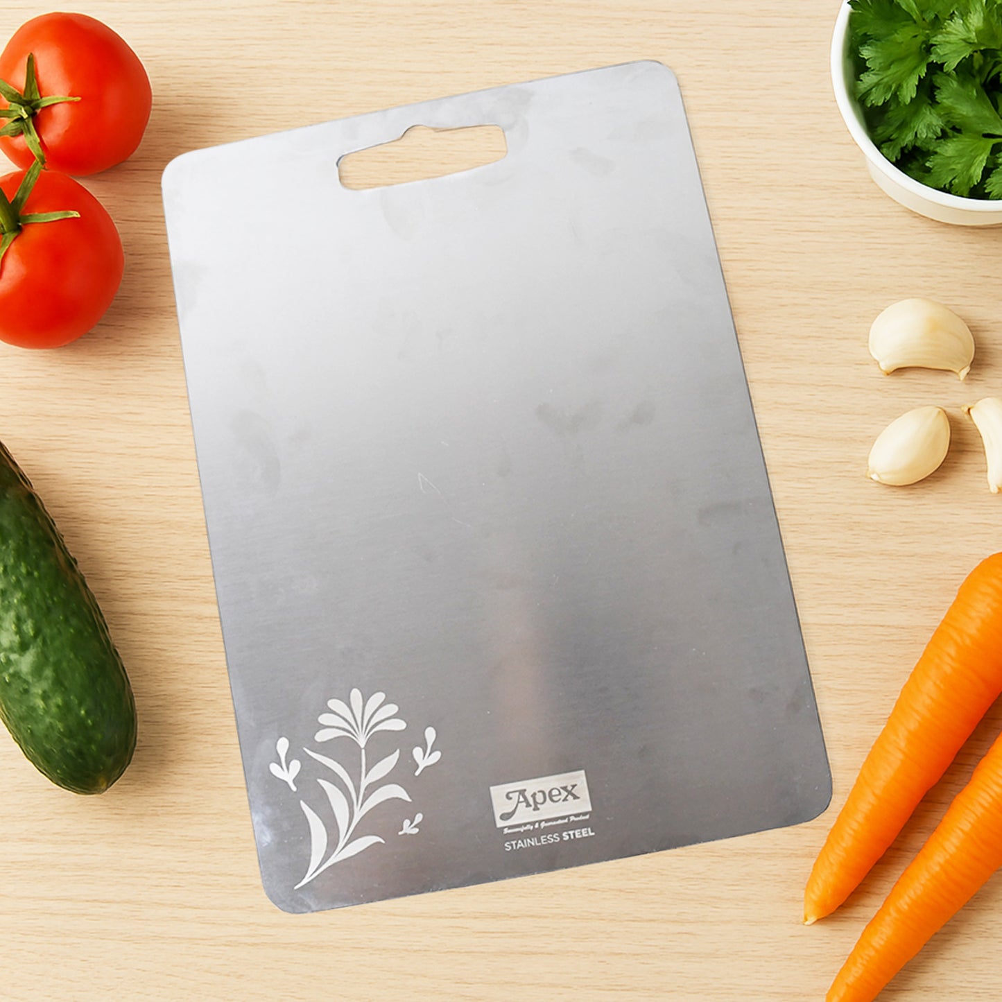 Apex Steel-x Stainless Steel Medium Chopping Board - Zidbik