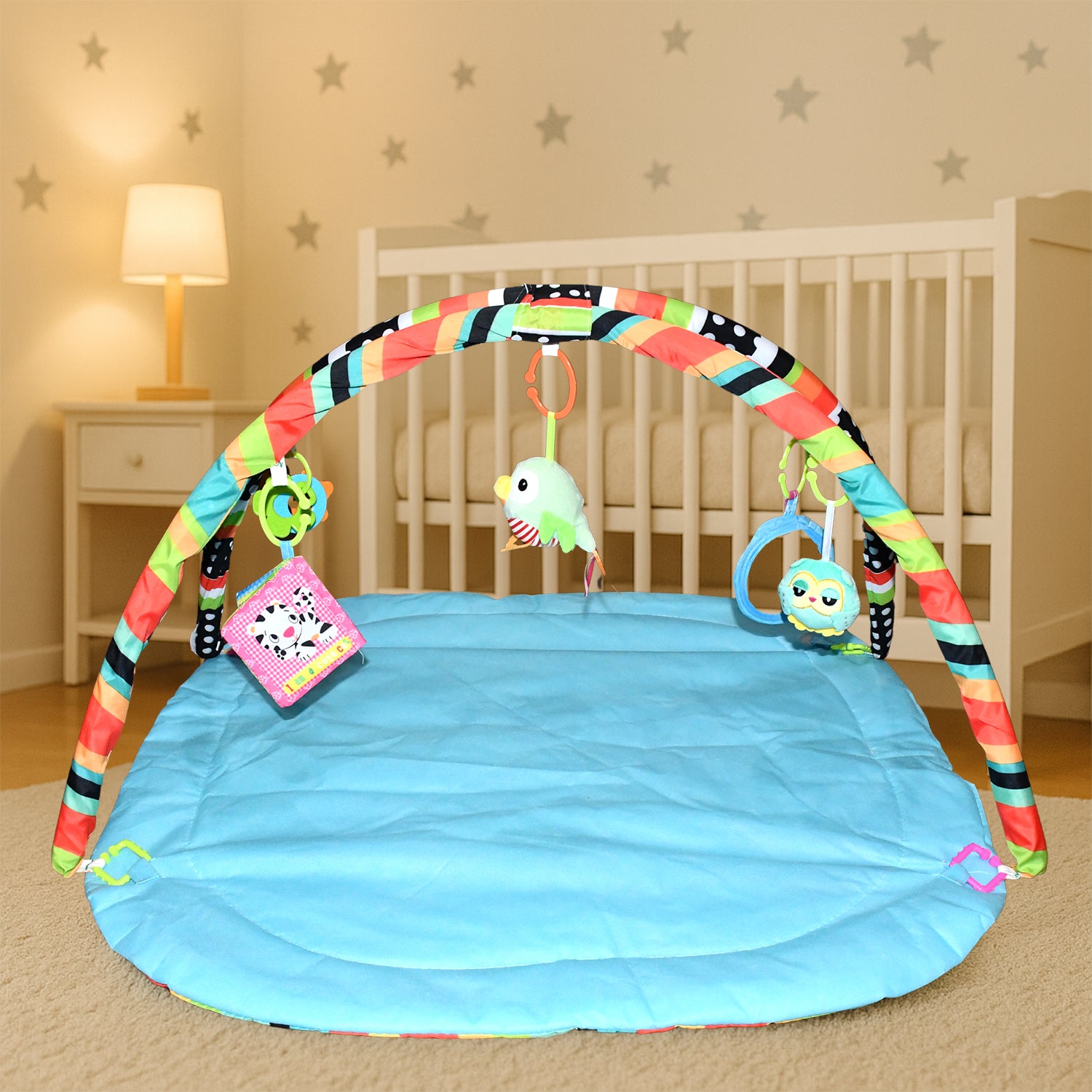 Multipurpose Baby Play Gym And Sleeping Mat (Mix Design  1 Pc) - Zidbik