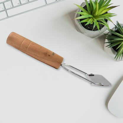 Wooden Handle Metal Vegetable Cutter Peeler Slicer (1 Pc) - Zidbik