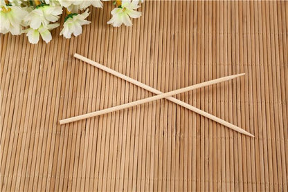 1100 Camping Wooden Color Bamboo Bbq Skewers Barbecue Shish Kabob Sticks Fruit Kebab Meat Party Fountain Bamboo Bbq Sticks Skewers Wooden (20cm) - Zidbik