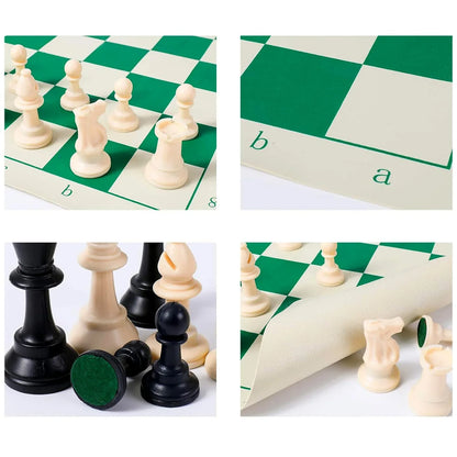 Big Premium Portable Chess Set Plastic Chess Pieces (1 Set) - Zidbik