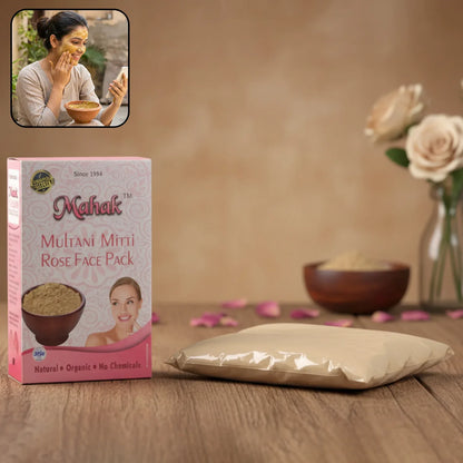 Herbal Multani Mitti Rose Based Face Pack 80 Gm - Zidbik