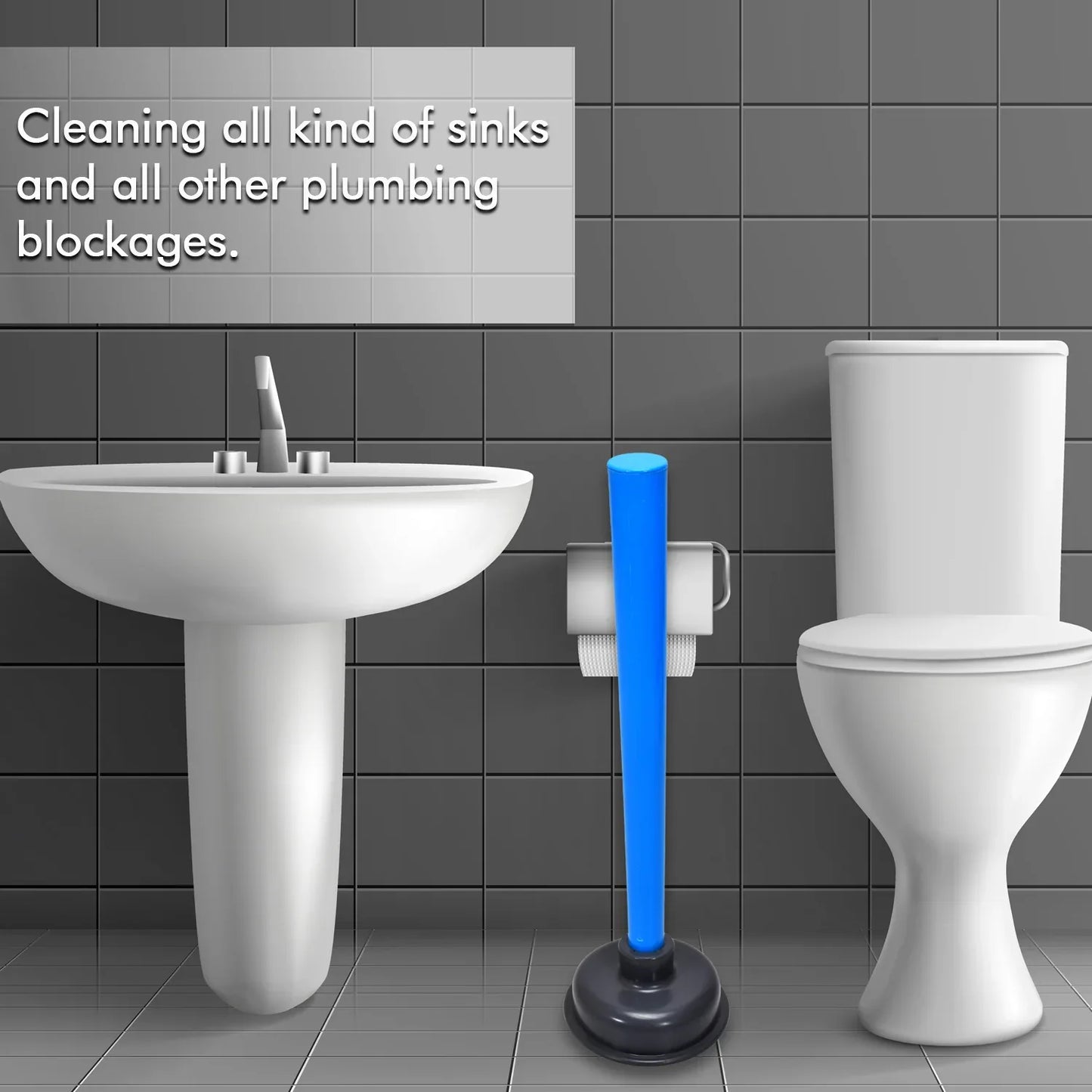4025 Multifunctional Toilet Plunger Toilet Blockage Remover Suction Device - Zidbik