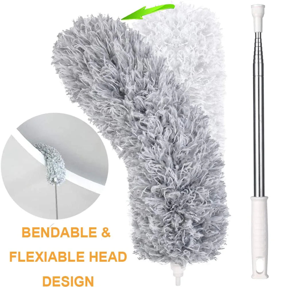 1279 Microfiber Dusters For Cleaning Telescoping Feather Duster With 100 Inches Extendable Handle Pole Dusting Cleaning Tools For Cleaning High Ceiling Ceiling Fan Blinds Cobwebs Furniture Cars - Zidbik