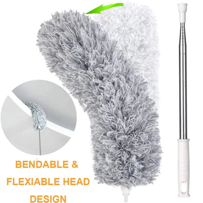 1279 Microfiber Dusters For Cleaning Telescoping Feather Duster With 100 Inches Extendable Handle Pole Dusting Cleaning Tools For Cleaning High Ceiling Ceiling Fan Blinds Cobwebs Furniture Cars - Zidbik