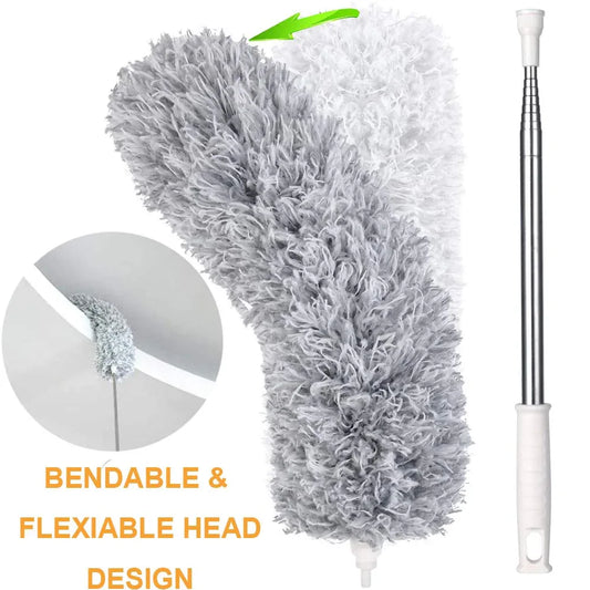 1279 Microfiber Dusters For Cleaning Telescoping Feather Duster With 100 Inches Extendable Handle Pole Dusting Cleaning Tools For Cleaning High Ceiling Ceiling Fan Blinds Cobwebs Furniture Cars - Zidbik