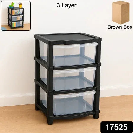 3-layer Classic Transparent Drawer Storage Organizer - Zidbik