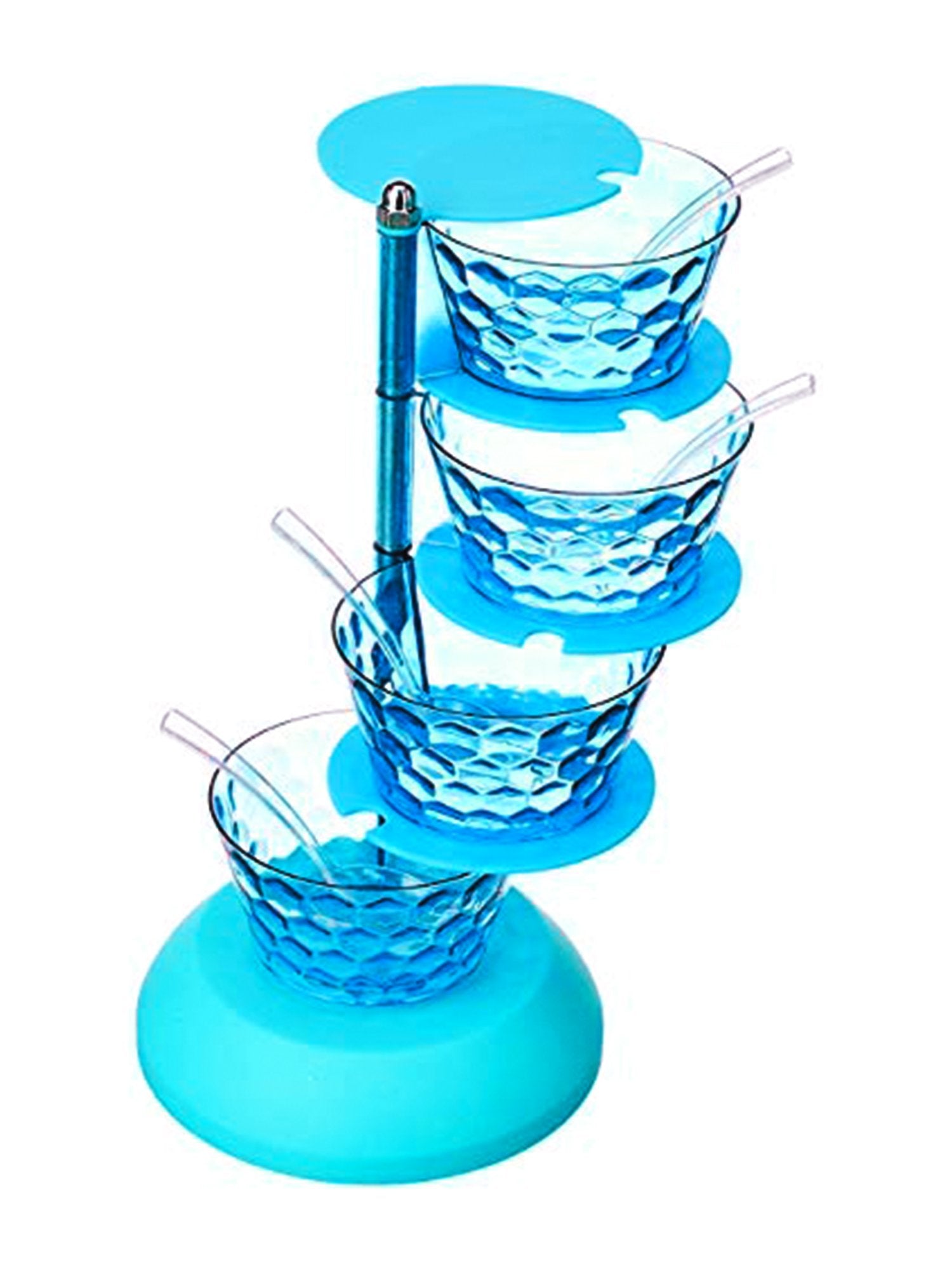 2141 4 In 1 Multipurpose 360 Degree Rotating Pickle Rack Container For Kitchen - Zidbik