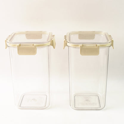 Apex Press N Lock Airtight Kitchen Storage Container Set (2pc1400ml) Approx - Zidbik