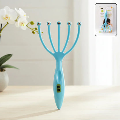 Handheld Five-finger Head Massager With Rolling Ball Tips (1 Pc) - Zidbik