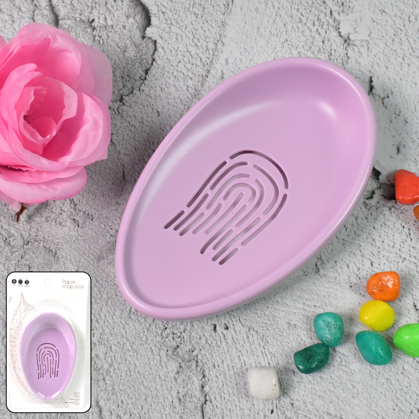 Plastic Soap Dish With Drain Soap Holder Double-layer (1 Pc) - Zidbik