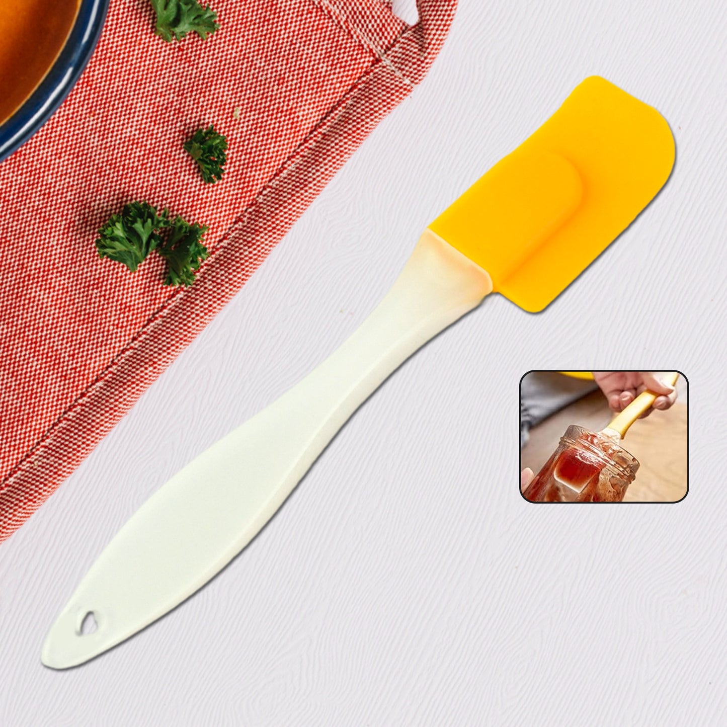 Silicone Cooking Spatula For Baking (1 Pc  19 Cm) - Zidbik