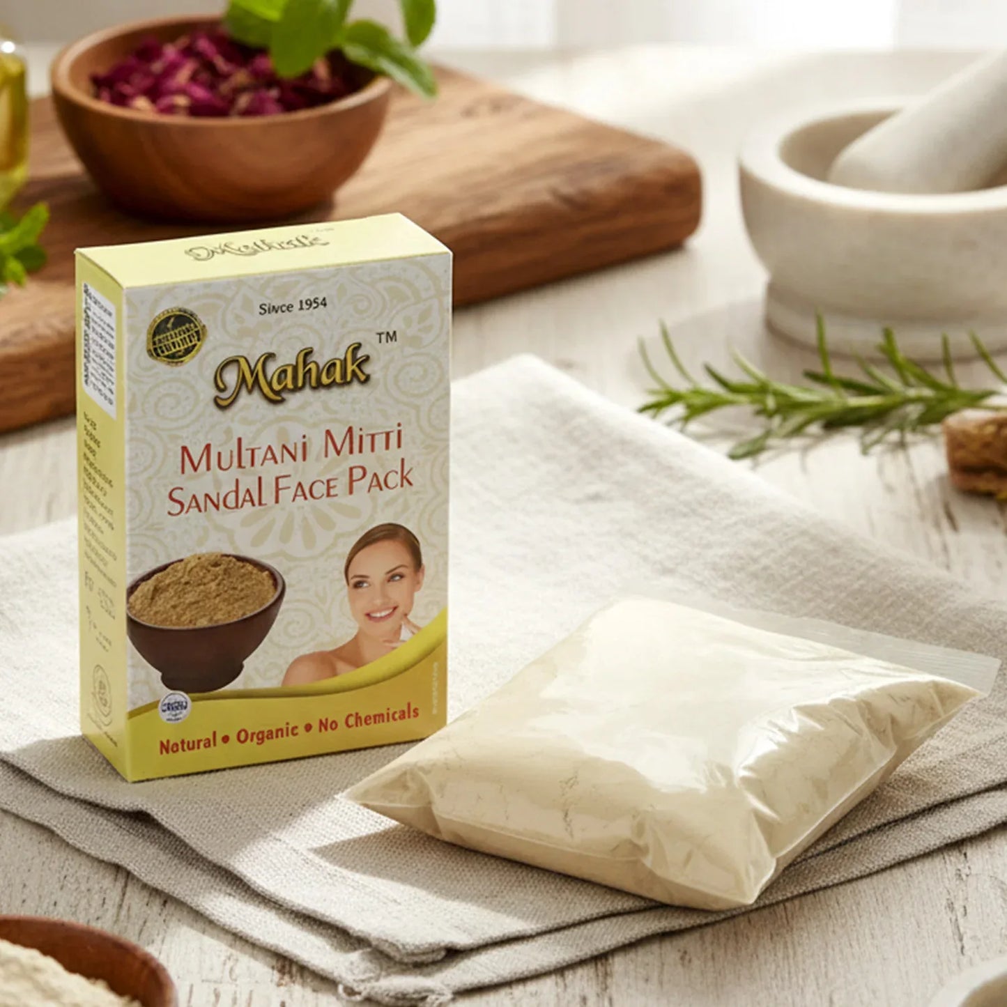 Herbal Multani Mitti And Sandal Face Pack 80 Gm - Zidbik