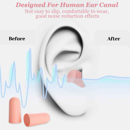 Foam Ear Plugs with Case - Portable Storage Box (5 Pairs)