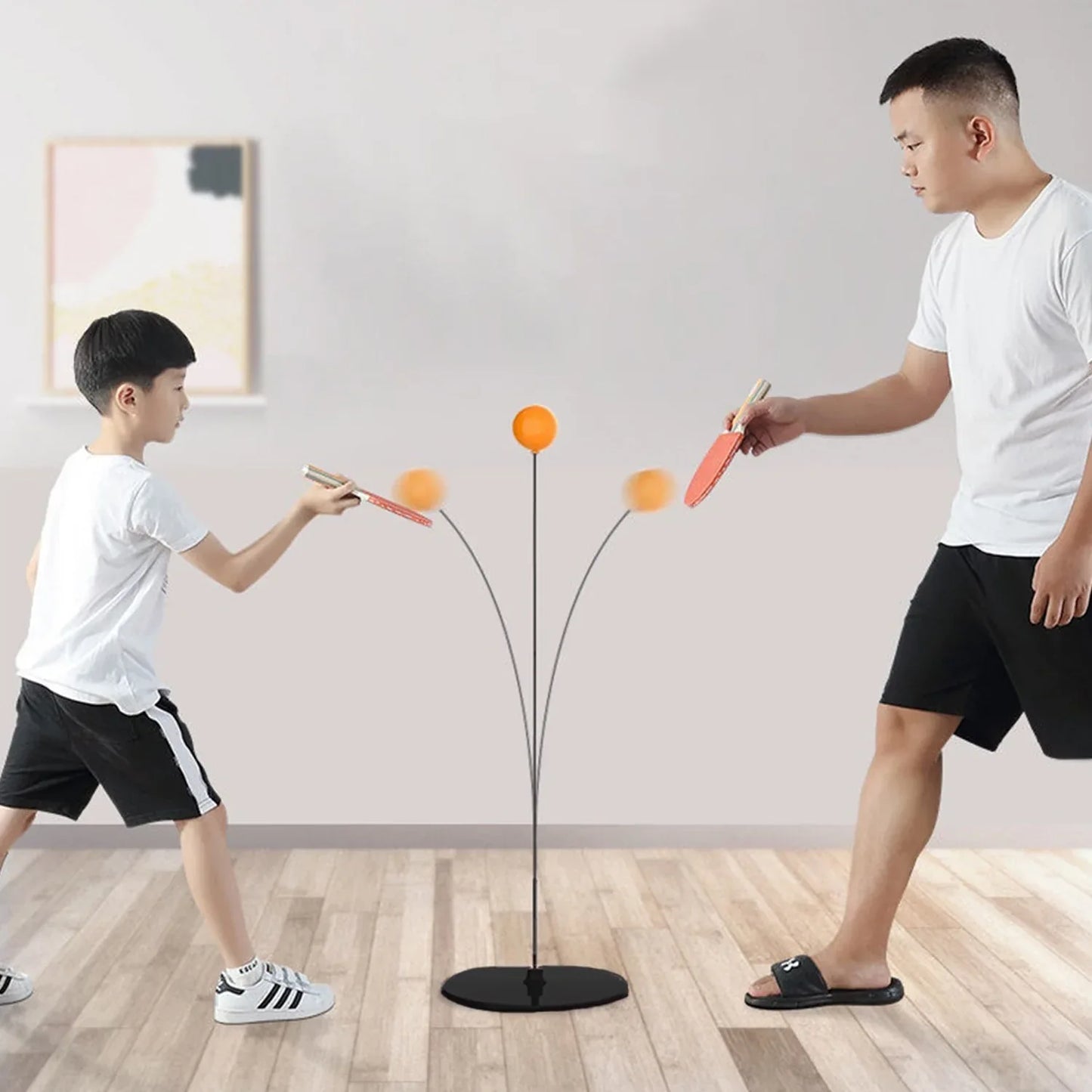 Portable Wiff Waff Rebound Table Tennis Trainer Set (1 Set) - Zidbik