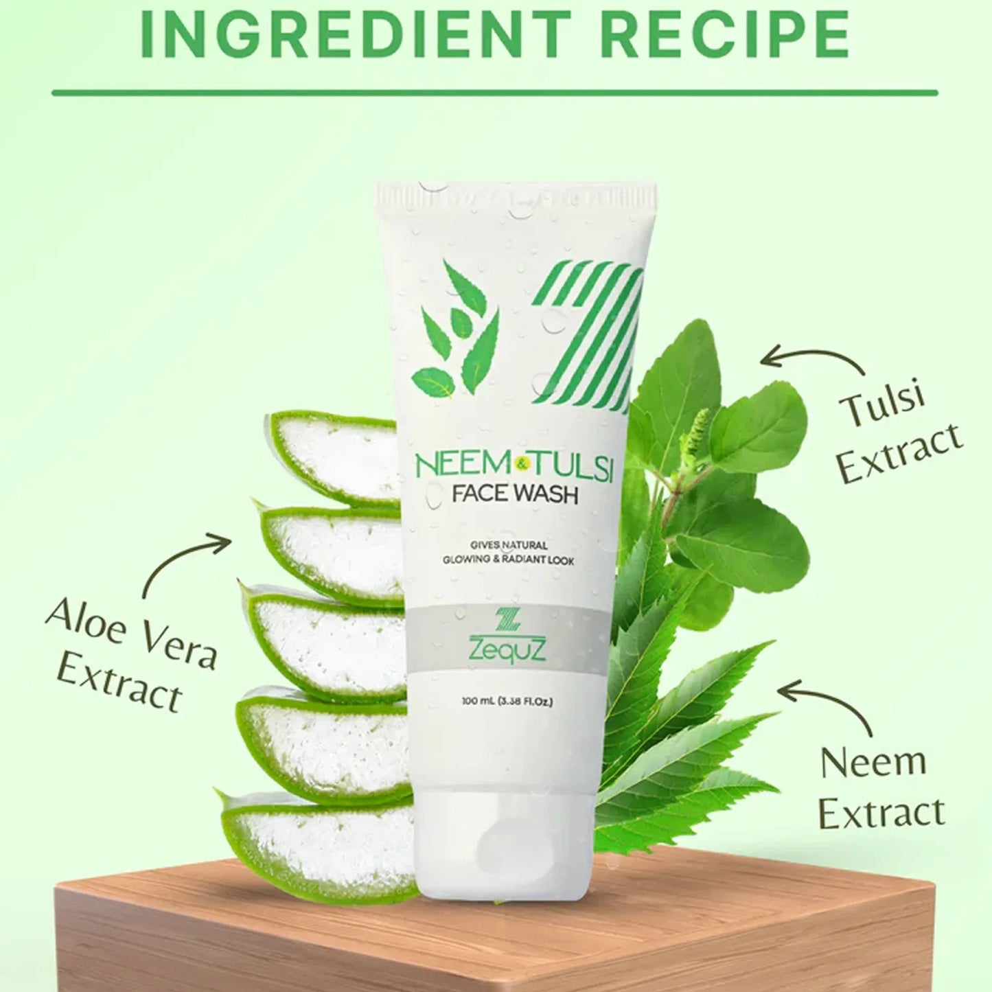 Zequz Neem Tulsi Face Wash - (1 Pc 100 Ml) - Zidbik