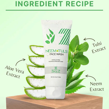 Zequz Neem Tulsi Face Wash - (1 Pc 100 Ml) - Zidbik