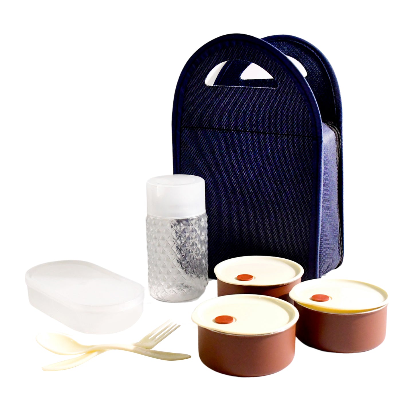 128 Steel Lunch Box Set (4 Pcs Black) - Zidbik