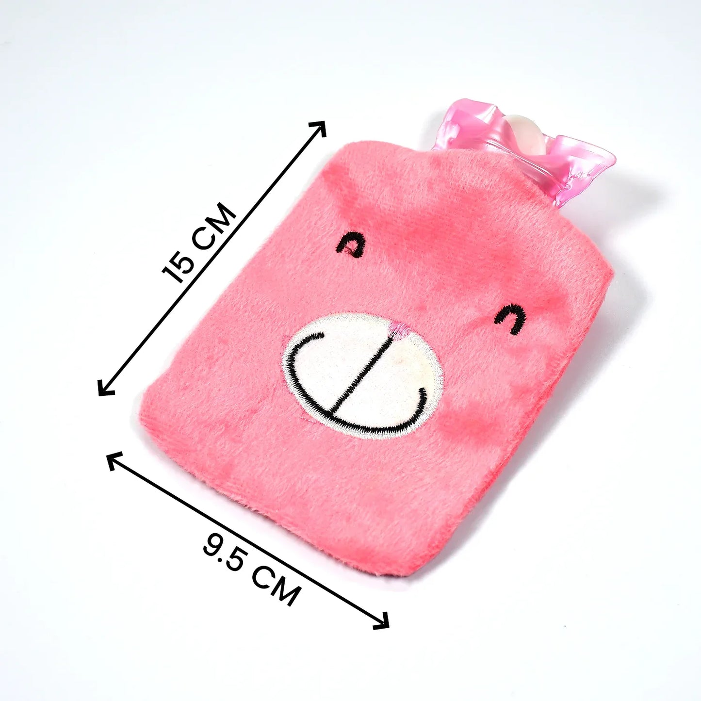6502 Pink Small Hot Water Bag With Cover For Pain Relief Neck Shoulder Pain And Hand Feet Warmer Menstrual Cramps. - Zidbik
