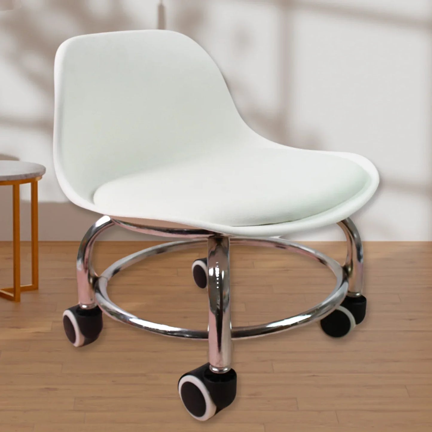 4054 Low Round Rolling Stool With Wheels Pedicure Stool For Fitness Office Garage Home Garden Furniture Benches Stools Multi-color (1 Pc) - Zidbik
