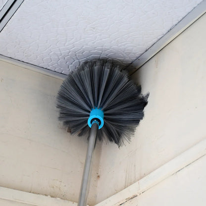 4021 Cobweb Brush With Stainless Steel Strong Long Extendable Handle For Dusting Ceiling Cobweb Cleaning Brush For Lights Fans Webs Cleaning For Homekitchen - Zidbik
