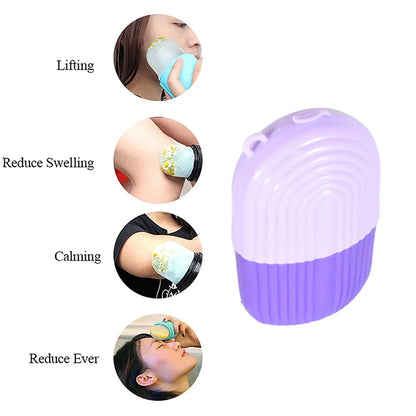 Beauty Ice Roller For Face Massager Eye Reusable Face Rollers Facial Roller ( Purple Color) - Zidbik