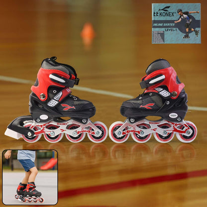 Professional Adjustable Inline Skates For Kids And Adults (Medium 1 Pair) - Zidbik