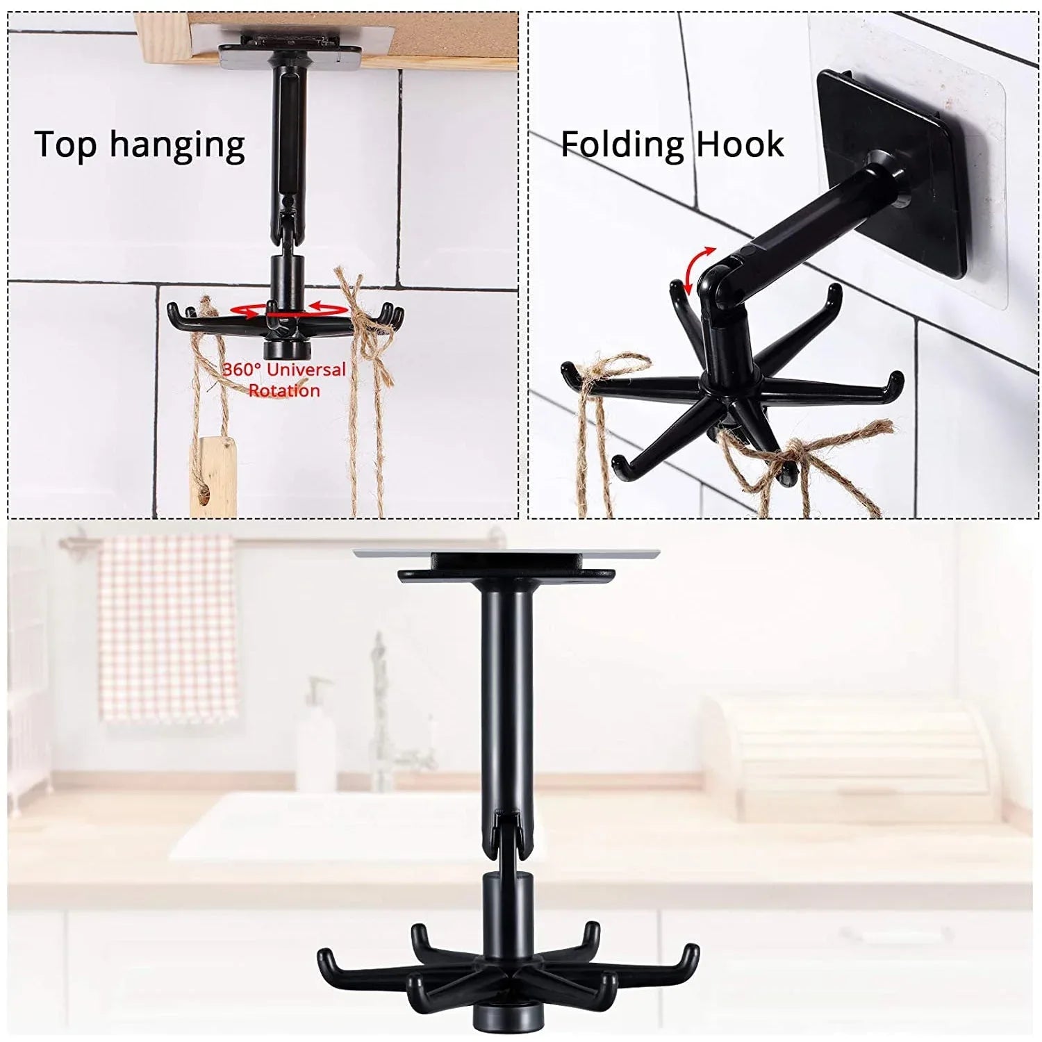 Rotatable Hooks For Hanging 360 - Zidbik